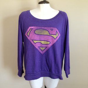Superman Long Sleeve Distressed Logo